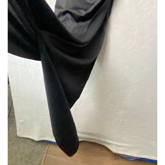 PrettyLittleThing Black Satin Cowl Neck Draped Maxi Dress US 4 UK 8 Formal LBD - Picture 9 of 10